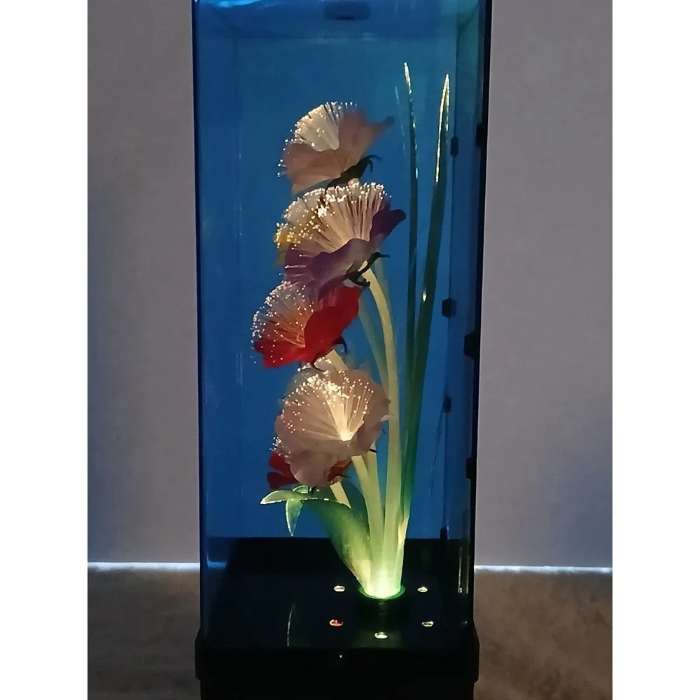 VTG 1999 Spencer Gifts Fiber Optic‎ Flower Lamp Color Changing Light Box